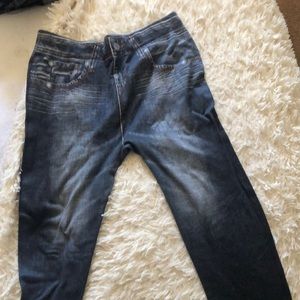 Cotton legging with the appearance of jeans